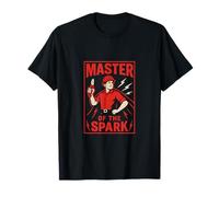 Master of the Spark Electrician Superhero Design T-Shirt