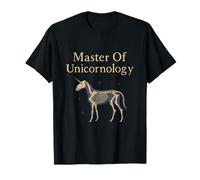Master of Unicornology Skeleton Diagram Gold Foil T-Shirt