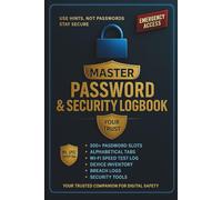 Master Password & Security Logbook: Password Organizer with A-Z Tabs, Breach Tracker, Device & Wi-Fi Logs, Emergency Access & Digital Privacy Toolkit