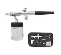 Master Performance Multi-Purpose Precision Dual-Action Siphon Feed Airbrush with Black Handle, 0.35 mm Tip, 3/4 oz Bottle
