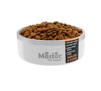 Master Pet Supply Stainless Steel Dog Bowls - 25 oz, Heavy Duty - Bone White, Double Wall Extra-Thick Insulated, Non-Slip Pet Water Bowl for Dogs, Cats & Pets, Anti Rust Metal, Dish Washer Safe