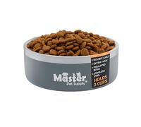 Master Pet Supply Stainless Steel Dog Bowls - 25 oz, Heavy Duty - Graphite, Double Wall Extra-Thick Insulated, Non-Slip Pet Water Bowl for Dogs, Cats & Pets, Anti Rust Metal, Dish Washer Safe