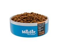 Master Pet Supply Stainless Steel Dog Bowls - 25 oz, Heavy Duty - True Blue, Double Wall Extra-Thick Insulated, Non-Slip Pet Water Bowl for Dogs, Cats & Pets, Anti Rust Metal, Dish Washer Safe