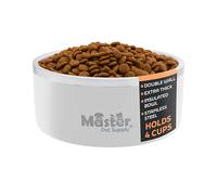 Master Pet Supply Stainless Steel Dog Bowls - 32 oz, Heavy Duty - Bone White, Double Wall Extra-Thick Insulated, Non-Slip Pet Water Bowl for Dogs, Cats & Pets, Anti Rust Metal, Dish Washer Safe