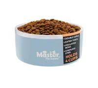 Master Pet Supply Stainless Steel Dog Bowls - 32 oz, Heavy Duty - Glacier Blue, Double Wall Extra-Thick Insulated, Non-Slip Pet Water Bowl for Dogs, Cats & Pets, Anti Rust Metal, Dish Washer Safe