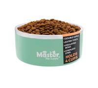 Master Pet Supply Stainless Steel Dog Bowls - 32 oz, Heavy Duty - Pistachio, Double Wall Extra-Thick Insulated, Non-Slip Pet Water Bowl for Dogs, Cats & Pets, Anti Rust Metal, Dish Washer Safe
