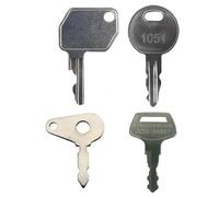 Master Plant Keys 4pcs Key Set for Dumper Trucks & Heavy Construction Machinery - Compatible with Thwaites, Trimark, Lucas, JCB/Bomag Excavators/Diggers/Dumpers 1051 92274 14607 T250