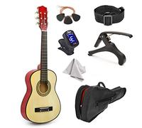 Master Play 30" Wood Guitar with Case and Accessories for Kids/Girls/Boys/Beginners (Natural)