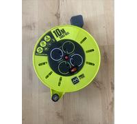 Master plug PRO-XT 10m Cable Reel 240V 13A 4 Sockets Lime Green