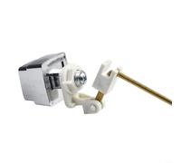 Master Plumber Brass Toilet Tank Lever Flush Handle Side Mount with Push Button and Chrome Finish Suitable for Standard Front Mount Toilets