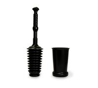 Master Plunger MP500-3TB Heavy Duty Bathroom Toilet Plunger Kit with Tall Bucket. Equipped with Air Release Valve, Black