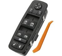 Master Power Window Switch OEM 4602863AB for 2009-2012 Dodge Ram 1500 2010-2012 Dodge Ram 2500 3500, Front Left Driver Side Window Control Switch with Double Auto Down (9 PIN with Yellow Light)