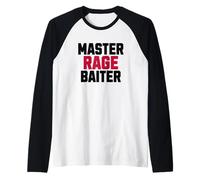 Master Rage Bater, Funny Slang Text Raglan Baseball Tee