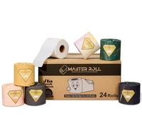 Master Roll Premium Bamboo Toilet Paper | 24 Rolls | 3-Ply, 300 Sheets | Eco Friendly Toilet Roll, Luxury, Soft, Strong, Absorbent, Vegan Friendly, Sustainable, Biodegradable, Plastic Free