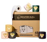 Master Roll Premium Bamboo Toilet Roll | 48 Rolls | 3-Ply, 300 Sheets | Eco Friendly Toilet Paper, Luxury, Soft, Strong, Absorbent, Vegan Friendly, Sustainable, Biodegradable, Plastic Free