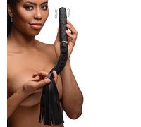 Master Series - Vibra-Lasher 9X Vibrating Silicone Dildo & Flogger - 20" Length