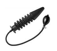 Accordion Inflatable XL Anal Plug Black