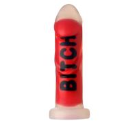 Master Series Bitch Silicone Dildo Ribbed Shaft with Suction Cup Base Strap On Compatible