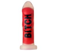 Master Series Bitch Silicone Dildo Ribbed Shaft with Suction Cup Base Strap On Compatible