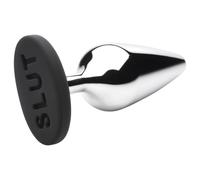 Master Series Butt Slut Metal Butt Plug with Silicone Base