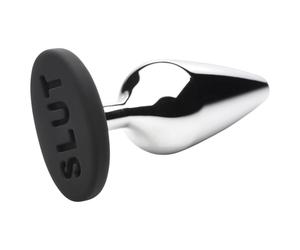 Master Series Butt Slut Metal Butt Plug with Silicone Base