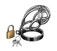 Master Series Captus Stainless Steel Locking Male Chastity Cage