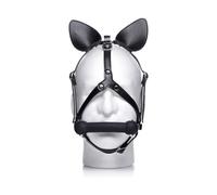 XR Brands Dark Horse Pony Head Harness with Silicone Bit, Black, AG203