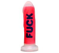 Explicit™ BDSM Dildo with “F*CK” Inscription - Dominant Anal Dildo with Suction Cup & Strap-On Compatible