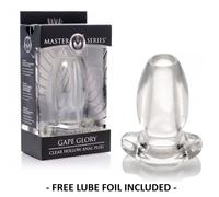 Master Series Gape Glory Clear Hollow Butt Plug 3 INCH LARGE Anal Toy