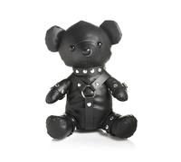 Master Series Goth Bear for Beginners, Men, Women, & Couples. Novelty Gift and Cuddly Toy. Premium materials. Vegan leather, Nickel-free metal. 1 Piece, Black.