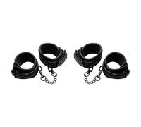 Master Series Kinky Comfort Wrist and Ankle Cuff Set, Black