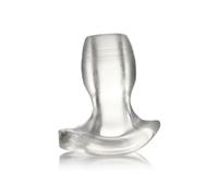 MASTER SERIES Light-Tunnel Light-Up Anal Dilator for Men, Women & Couples. Firm & Flexible, Flared Base. Includes 3 Removable LED Lights. 1 Piece, Large.