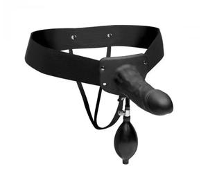 Master Series Pumper Inflatable Hollow Strap-On Dildo Harness Strap On Anal