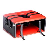 Master Series Queening Chair Oral Sex Toy, Made of Vegan Leather, Padded Chair for Face Sitting & Position Aid for Men, Women, and Couples, Pre-Assembled Sex Furniture. 1 Count, Black & Red
