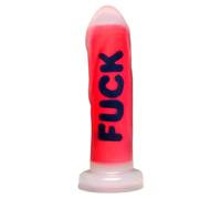 Explicit™ BDSM Dildo with “F*CK” Inscription - Dominant Anal Dildo with Suction Cup & Strap-On Compatible