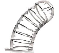 Master Series Spiked Chastity Cage, BDSM Bondage Restraint & Sex Accessories - Stainless Steel