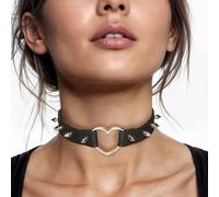 Master Series Spiked Heart Choker BDSM Collar