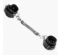 Master Series Strap Linked Wrist Cuffs PU Leather Bondage Restraints