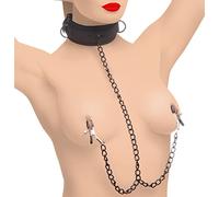 Master Series - The Collared Temptress Collar with Nipple Clamps