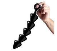 Spades - Beaded Anal Dildo (Black)