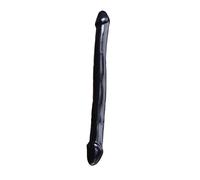 Master Series XXL Giant Double Dildo Black, Extra Large Double Ended Dildo with Smooth PVC Material and Dual Head Design