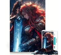 Master Sword Maiden Jigsaw Puzzles for Adults 1000 Piece Brain Agility Restful Game Happy Challenge Night Game (50x75cm)