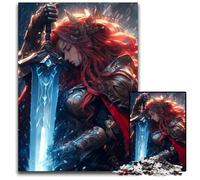 Master Sword Maiden Jigsaw Puzzles for Adults 1000 Piece Wooden Jigsaw Puzzles Family Game Night Fun DIY Decorative Artwork 1000 PCS(75x50cm)