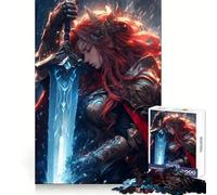 Master Sword Maiden Jigsaw Puzzles for Teenagers 1000 Piece Brain Exercise DIY Fun Family Game Art Display (38x26cm)