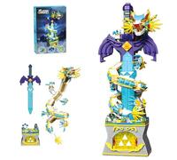 Master Sword Mini Building Blocks Set, 1433PCS Dragon Sword for Home Decor Model Toys, Creative Weapon Animal Micro Bricks Kit, Ideas Gifts for Fans Kids Adults