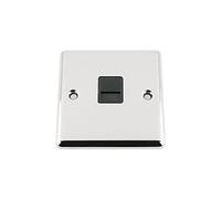 Master Telephone BT Plug Socket - Polished Chrome Classic - Black Insert