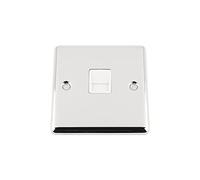 Master Telephone BT Plug Socket - Polished Chrome - Classic - White Insert
