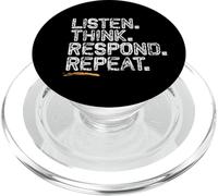 Master the Art of Conversation, Listen Think Respond Repeat PopSockets PopGrip for MagSafe