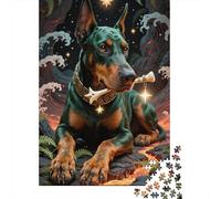 Master The Art of Puzzle Solving with Doberman Pinscher - 1000 Piece Wooden Jigsaw for Adults - Stimulate Your Mind in Fun Ways