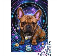 Master The Art of Puzzle Solving with French Bulldog - 1000 Piece Wooden Jigsaw for Adults - Stimulate Your Mind in Fun Ways